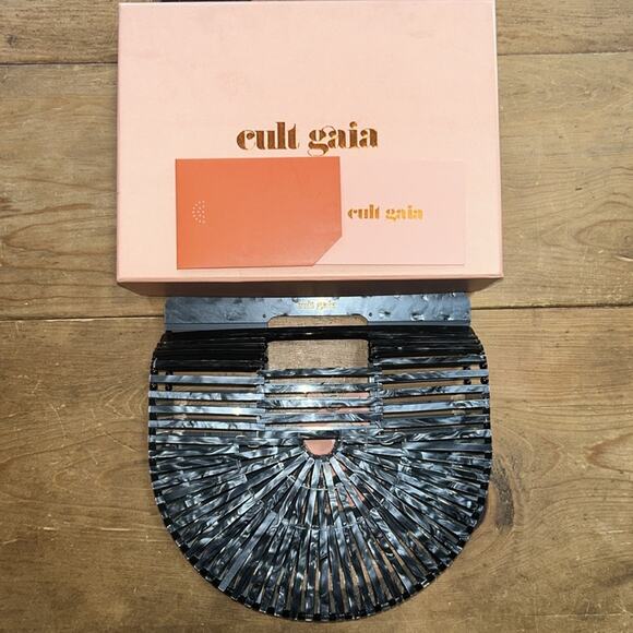 Cult Gaia Ark Mini Acrylic Handbag – Iconic Top Handle Clutch Purse - Picture 8 of 10